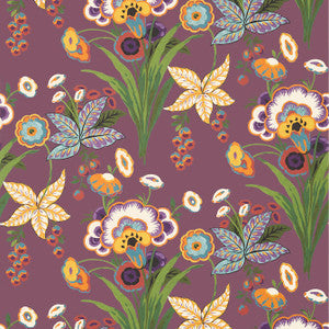 Pasadena Plum T20850 by Thibaut Wallpaper