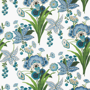 Pasadena Blue and Green T20851 by Thibaut Wallpaper