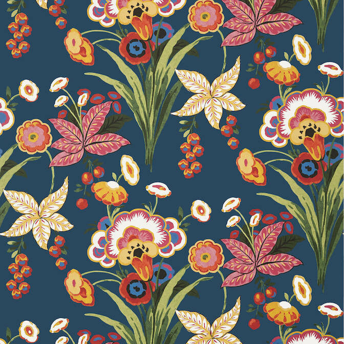 Pasadena Navy T20854 by Thibaut Wallpaper Thibaut Wallpaper Pasadena Navy T20854Wallpaper Eden Non Woven Wallpaper UNITED STATES </p><p>Repeat: V: 25 36 - Fabric Carolina -