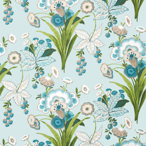 Pasadena Spa Blue T20855 by Thibaut Wallpaper