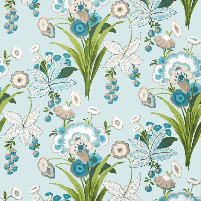 Pasadena Spa Blue T20855 by Thibaut Wallpaper Thibaut Wallpaper Pasadena Spa Blue T20855Wallpaper Eden Non Woven Wallpaper UNITED STATES </p><p>Repeat: V: 25 36 - Fabric Carolina -