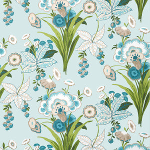 Pasadena Spa Blue T20855 by Thibaut Wallpaper