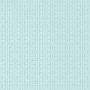 T-Square Spa Blue T20864 by Thibaut Wallpaper