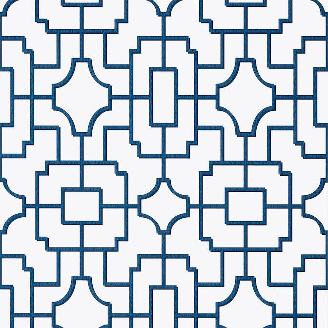 Fretwork Navy T20867 by Thibaut Wallpaper Thibaut Wallpaper Fretwork Navy T20867Wallpaper Eden Wallpaper UNITED STATES </p><p>Repeat: V: 18 27 - Fabric Carolina -