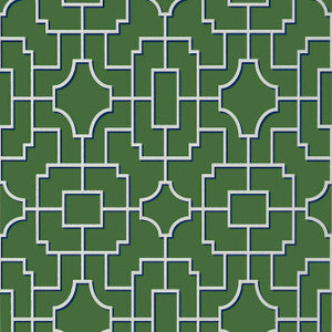 Fretwork Emerald T20874 by Thibaut Wallpaper