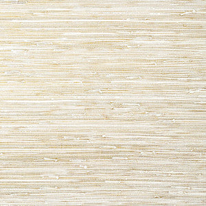 Sutton Metallic Gold and White T24059 by Thibaut Wallpaper