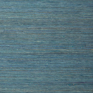 Raffia Palm Peacock Blue T24066 by Thibaut Wallpaper