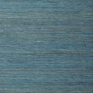 Raffia Palm Peacock Blue T24066 by Thibaut Wallpaper