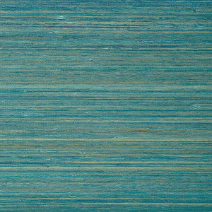 Raffia Palm Turquoise T24073 by Thibaut Wallpaper