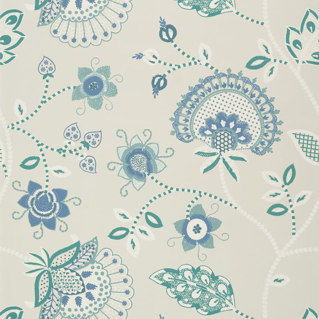 PORTOFINO - Blue and Aqua by Thibaut Wallpaper