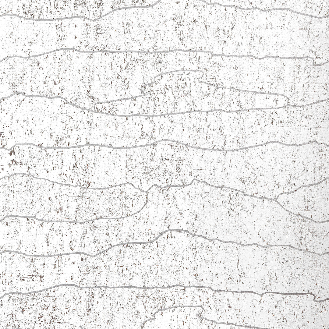 CLOUD MOSAIC - White Silver by Thibaut Wallpaper