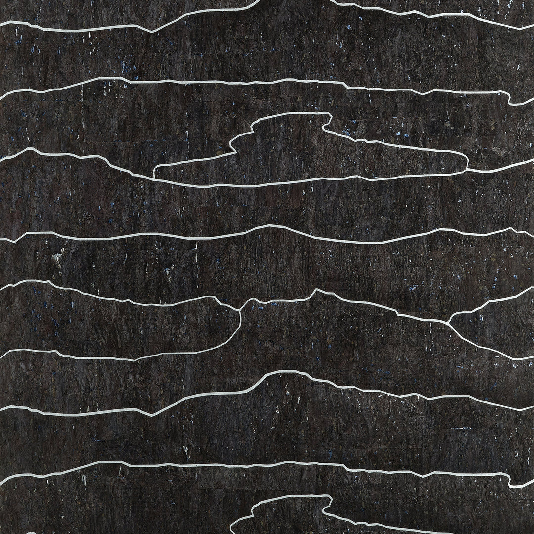 CLOUD MOSAIC - Black Silver by Thibaut Wallpaper