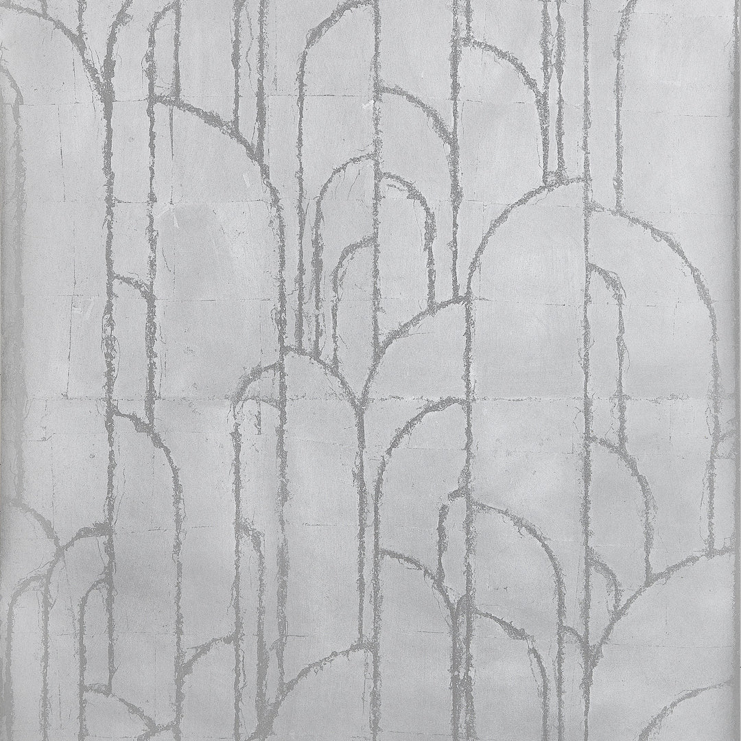 DECO MOON - Silver by Thibaut Wallpaper