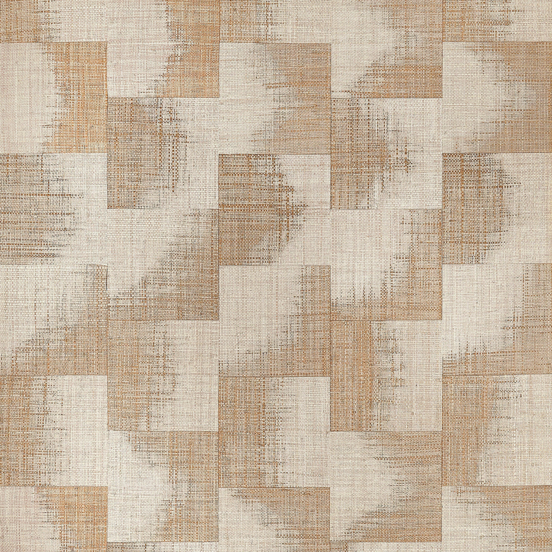 RAFFIA SQUARES - Beige by Thibaut Wallpaper