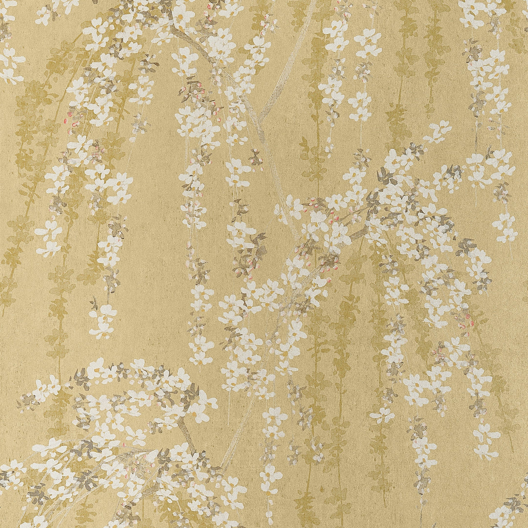 WEEPING BLOSSOM - Gold by Thibaut Wallpaper