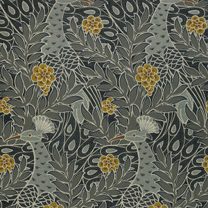 Desmond Black and Charcoal T2919 by Thibaut Wallpaper