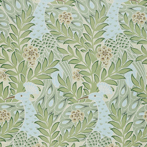 Desmond Aqua and Green T2922 by Thibaut Wallpaper