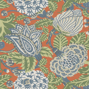 Mitford Orange T2945 by Thibaut Wallpaper