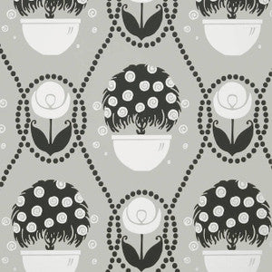 Rene Black and Beige T2958 by Thibaut Wallpaper