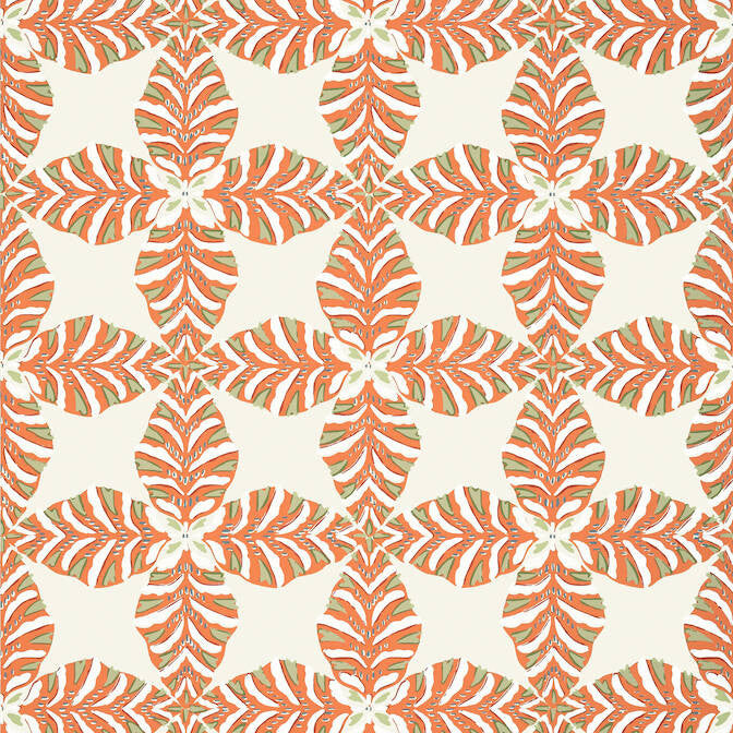 Starleaf Orange T2975 by Thibaut Wallpaper Thibaut Wallpaper Starleaf Orange T2975Wallpaper Paramount Wallpaper U.S.A. </p><p>Repeat: V: 12.5 27 - Fabric Carolina -
