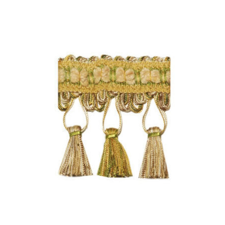T30055 Col. 430 Green/Gold/Beige by Europatex Fabric Barton 55% Rayon / 45% Cotton H: 0.75" 2.75 inches - Fabric Carolina -