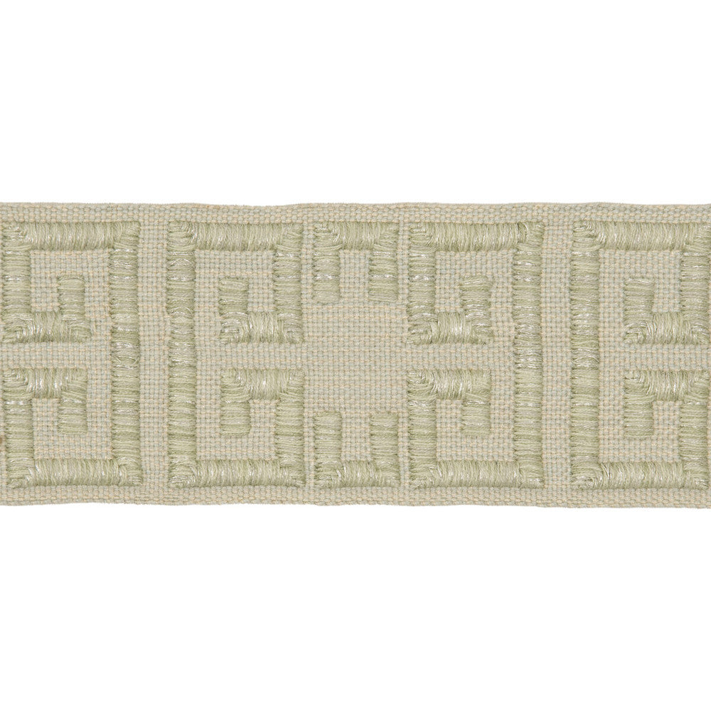 Empress Edging Celadon by Kravet Couture Trim BARBARA BARRY INDOCHINE VISCOSE - 78%;METALLIC - 22% France - Horizontal: - and Vertical: - 2.5 - Fabric Carolina -