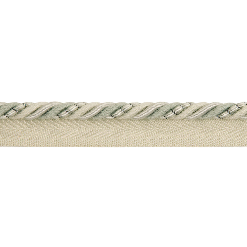 Shanghai Cord Celadon by Kravet Couture Trim BARBARA BARRY COLLECTION COTTON - 64%;ACRYLIC - 19%;RAYON - 15%;METALLIC - 2% China Horizontal: and Vertical: 0.25 - Fabric Carolina -