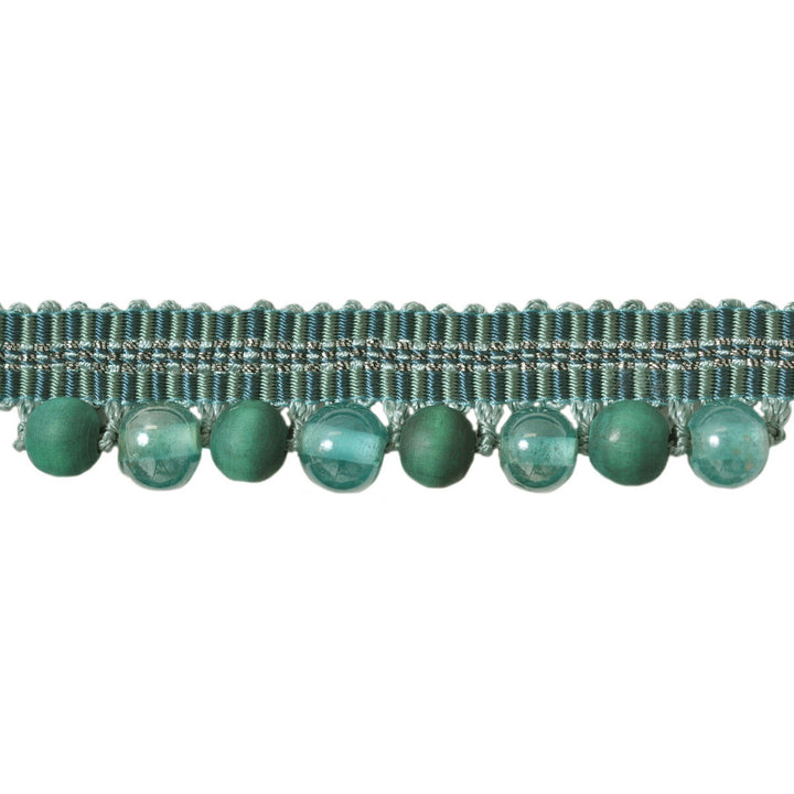 Peace Turquoise by Kravet Couture Trim GLASS - 69%;WOOD - 17%;VISCOSE - 8%;RAYON - 4%;METALLIC - 1%;POLYESTER - 1% India Horizontal: and Vertical: 0.75 - Fabric Carolina -