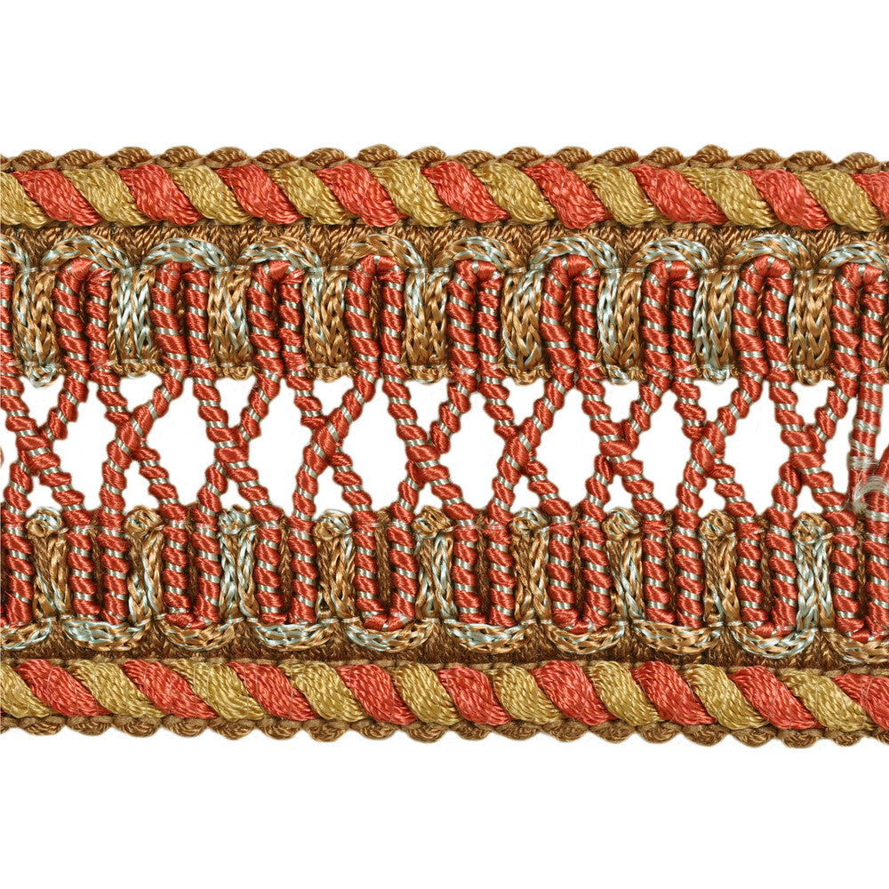 Gypsy Terra Cotta by Kravet Couture Trim RAYON - 64%;COTTON - 18%;FIBRANNE - 18% China Horizontal: and Vertical: 2.5 - Fabric Carolina -