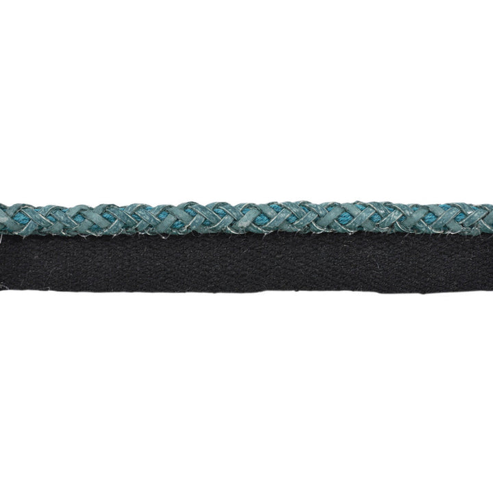 Disco Turquoise by Kravet Couture Trim POLYURETHANE - 91%;COTTON - 9% Spain Horizontal: and Vertical: 0.75 - Fabric Carolina -