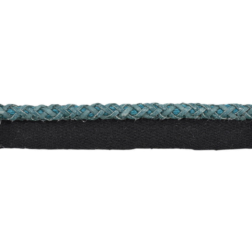 Disco Turquoise by Kravet Couture Trim - POLYURETHANE - 91%;COTTON - 9% Spain - Horizontal: - and Vertical: - 0.75 - Fabric Carolina -