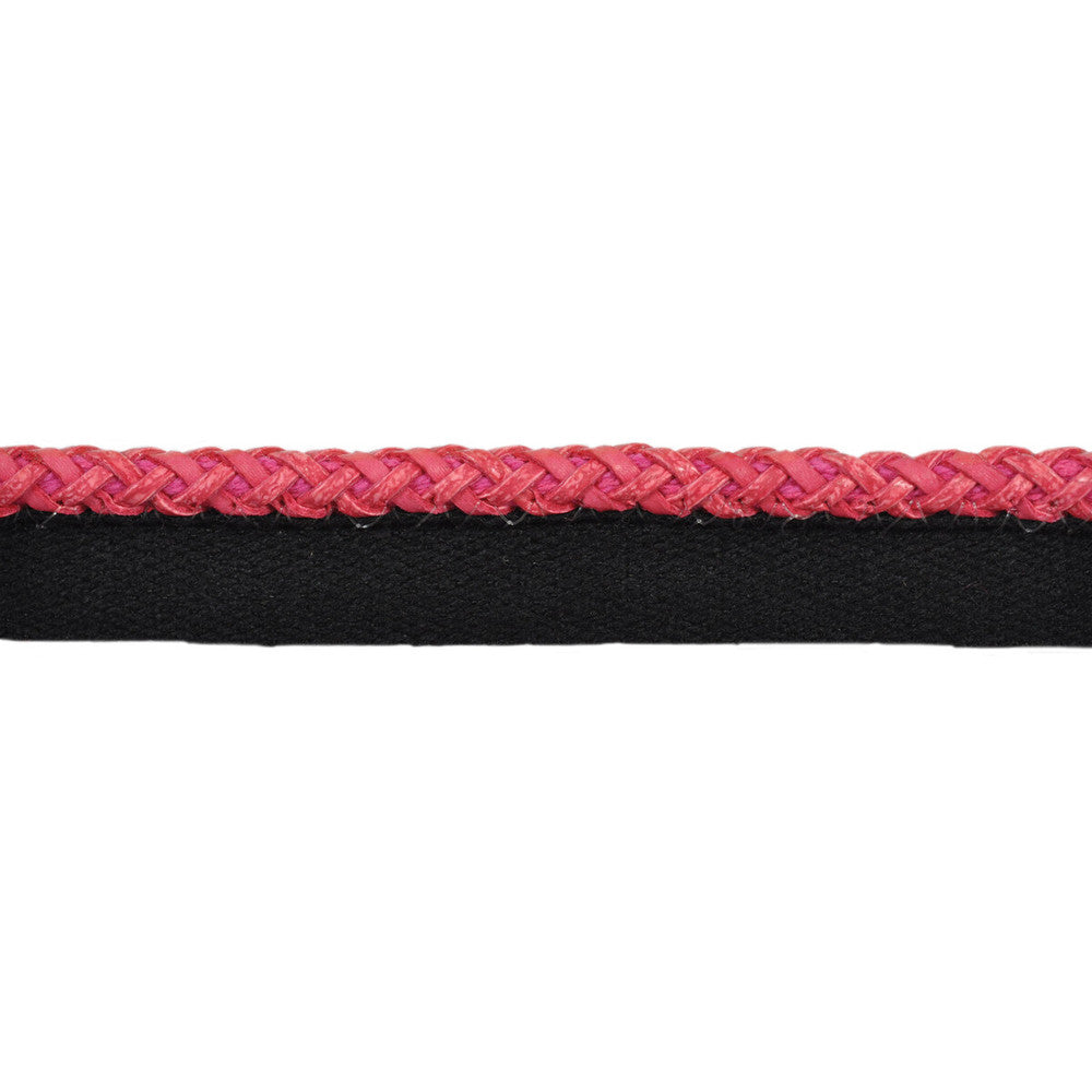 Disco Fuchsia by Kravet Couture Trim POLYURETHANE - 91%;COTTON - 9% Spain Horizontal: and Vertical: 0.75 - Fabric Carolina -