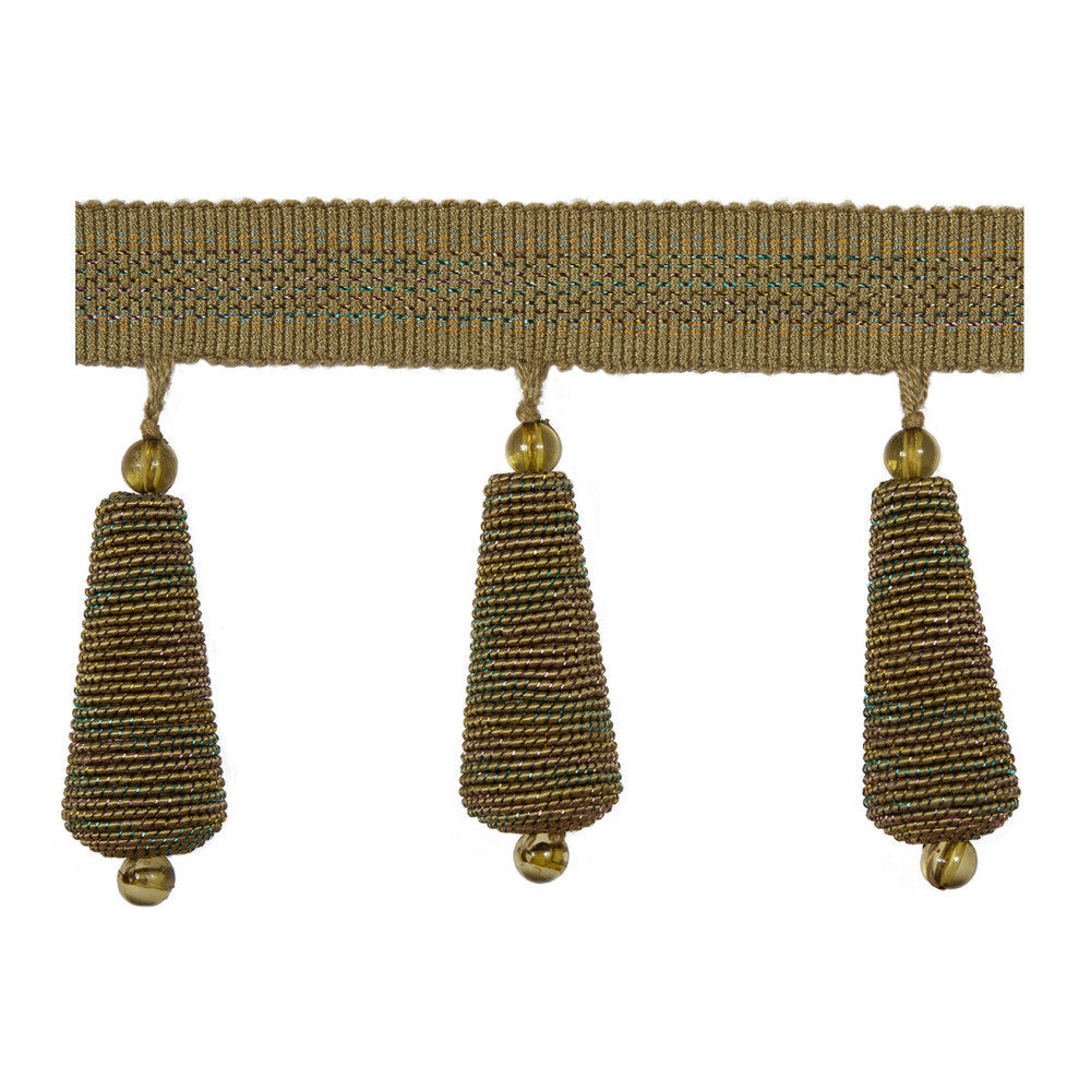 Gilded Teardrop Aged Ore by Kravet Design Designer Trim - RAYON - 40%;COTTON - 36%;METALLIC - 11%;VISCOSE - 10%;POLYESTER - 3% China - Horizontal: - and Vertical: - 3 - Swanky Fabrics -