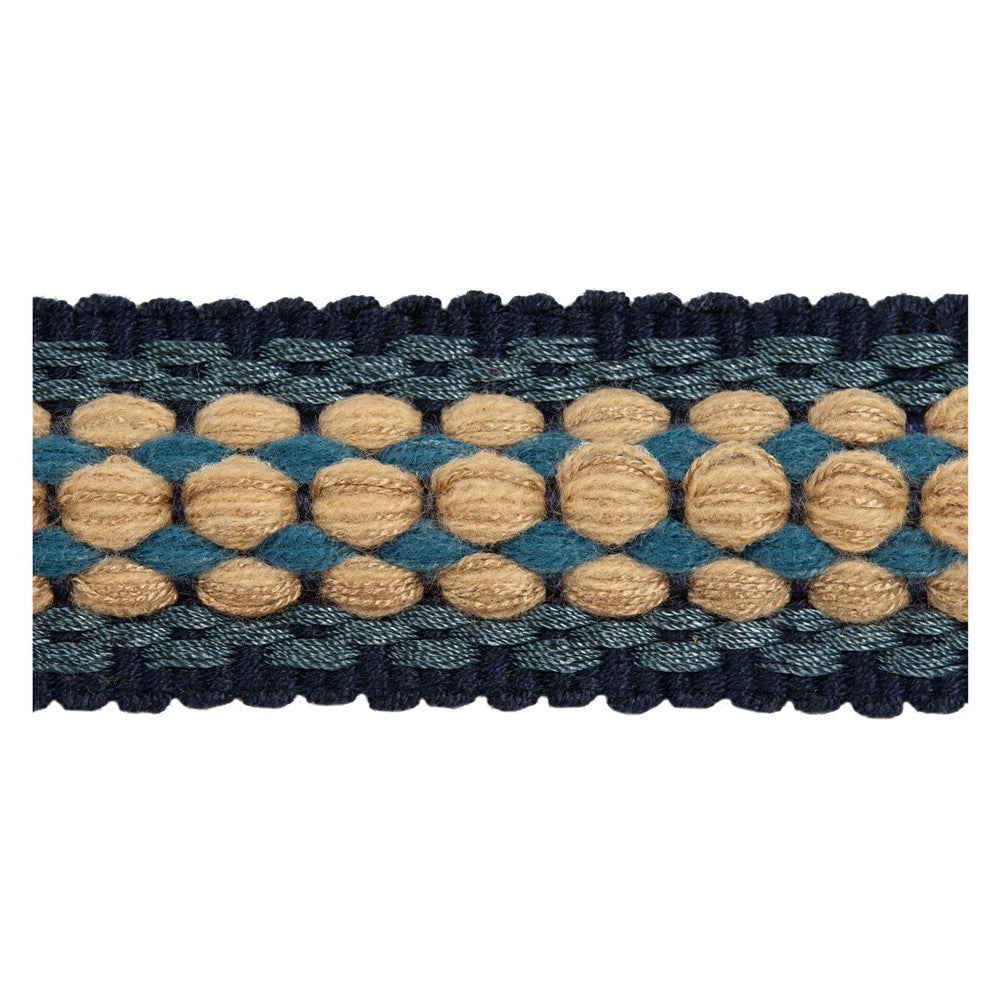 Tracker Indigo by Kravet Couture Trim NOMAD CHIC VISCOSE - 100% Germany Horizontal: 0.4 and Vertical: 0.8 2 - Fabric Carolina -