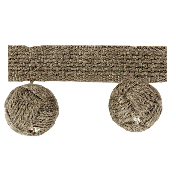 Knot Trim Woodsmoke by Mulberry Trim BOHEMIAN TRAVELS WOOD - 46%;LINEN - 30%;JUTE - 20%;VISCOSE - 4% Egypt Horizontal: and Vertical: 2 - Fabric Carolina -