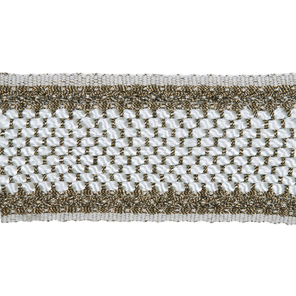 Hammered Braid Titanium by Kravet Couture Trim Kravet Couture Trim Hammered Braid TitaniumTrim METALLIC - 60%;ACETATE - 30%;ACRYLIC - 10% Spain </p><p>Repeat: H: , V: 1.5 - Fabric Carolina -