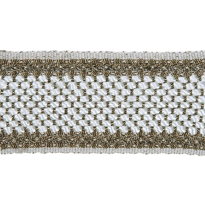Hammered Braid Titanium by Kravet Couture Designer Trim METALLIC - 60%;ACETATE - 30%;ACRYLIC - 10% Spain Horizontal: and Vertical: 1.5 - Swanky Fabrics -