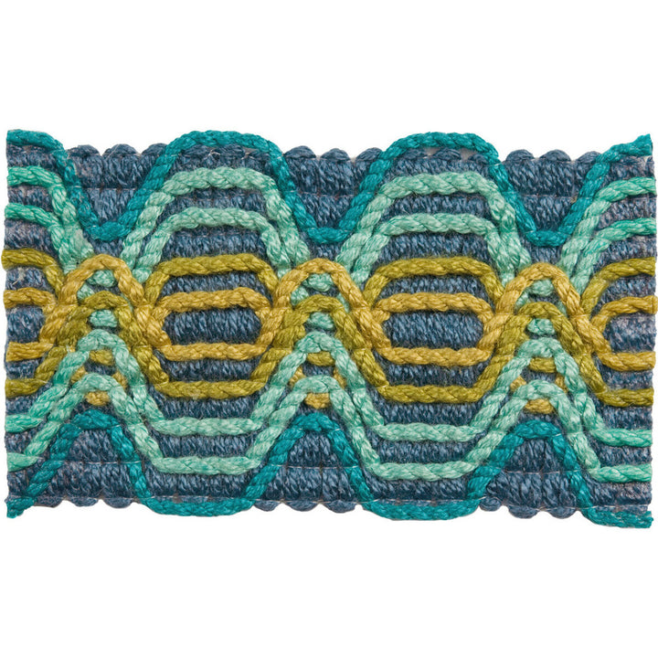 Super Star Capri by Kravet Design Trim JONATHAN ADLER UTOPIA VISCOSE - 97%;POLYESTER - 3% Germany Horizontal: and Vertical: 1.5 - Fabric Carolina -