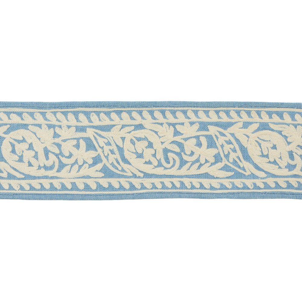 Neeta Sky by Kravet Design Trim ECHO HEIRLOOM INDIA TRIM COLLECTION LINEN - 55%;VISCOSE - 45% India Horizontal: and Vertical: 3 - Fabric Carolina -
