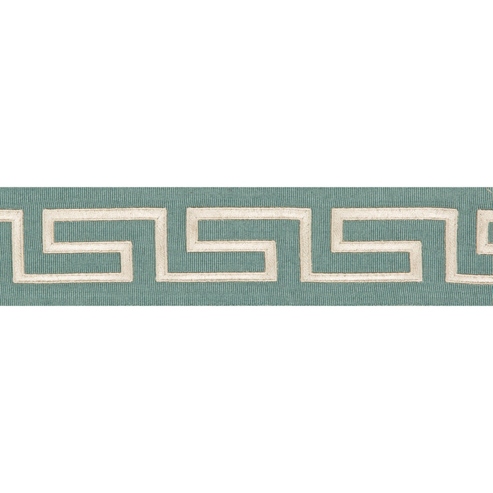 Keystone Border Jade by Kravet Couture Trim BRAIDS BANDS & BORDERS COTTON - 91%;RAYON - 9% India - Horizontal: - and Vertical: - 1.95 - Fabric Carolina -