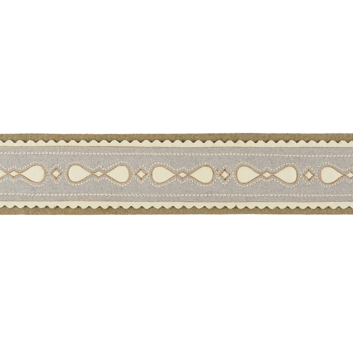 Tyrolean Band Frost by Kravet Couture Trim Kravet Couture Trim Tyrolean Band FrostTrim BARBARA BARRY CHALET TRIMS WOOL - 70%;LEATHER - 30% India </p><p>Repeat: H: , V: 2.5 - Fabric Carolina -