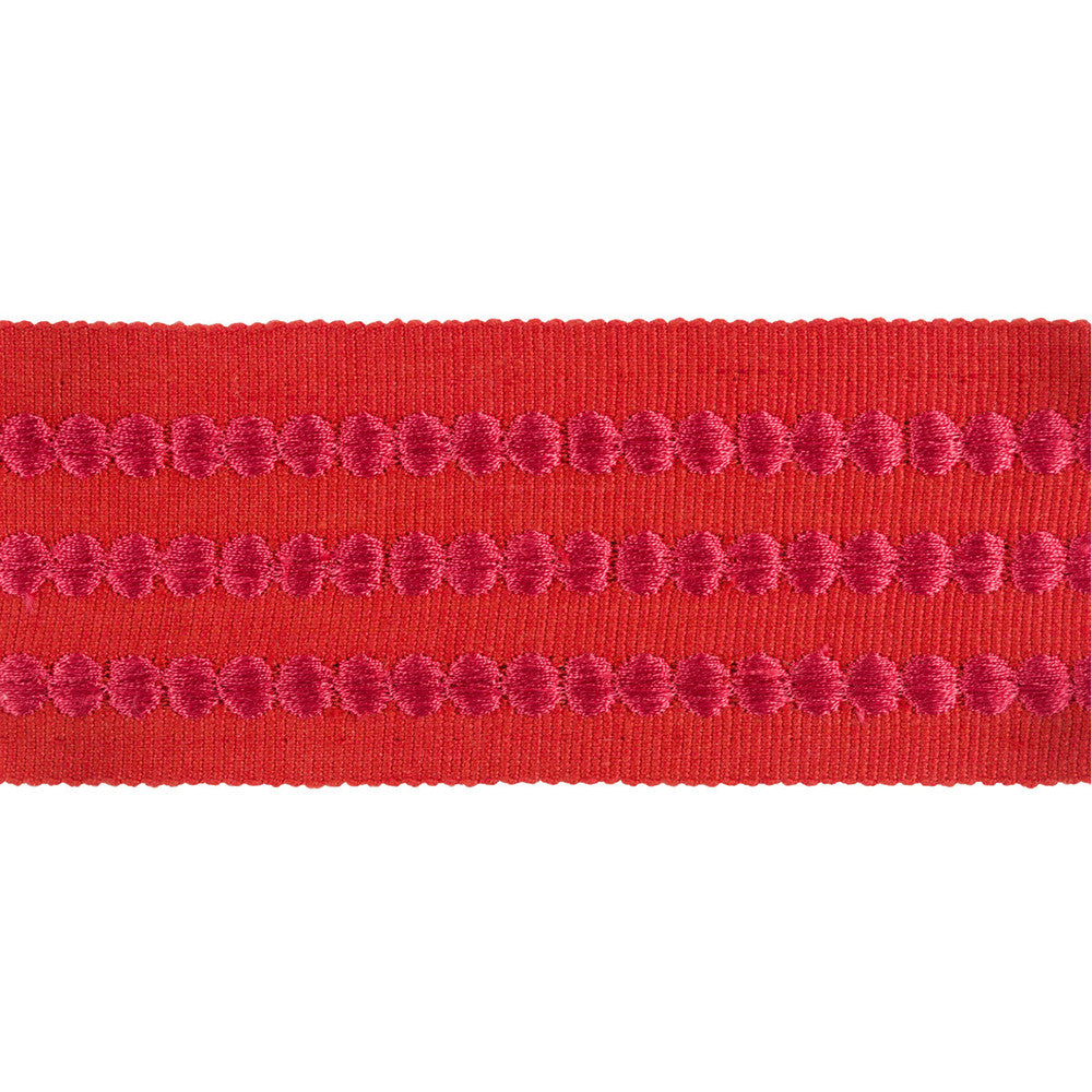 Triple Dot Maraschino by Kravet Design Trim KATE SPADE COLLECTION COTTON - 85%;RAYON - 15% India Horizontal: and Vertical: 1.5 - Fabric Carolina -