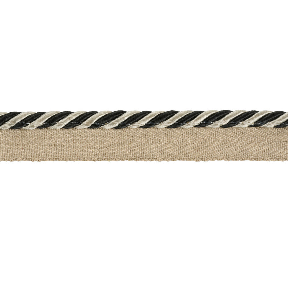 Twisted Cord Domino by Kravet Design Trim KATE SPADE COLLECTION COTTON - 48%;RAYON - 31%;POLYESTER - 20%;NYLON - 1% China Horizontal: and Vertical: 0.1875 - Fabric Carolina -