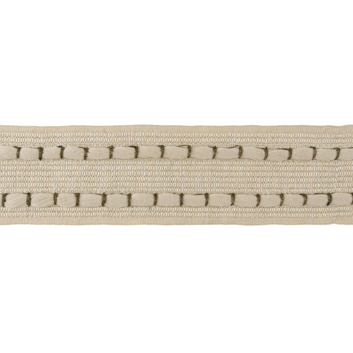 Ramble Tape Oyster by Kravet Design Trim LINHERR HOLLINGSWORTH BOHEME TRIM LINEN - 79%;RAYON - 10%;POLYESTER - 9%;METALLIC - 2% India Horizontal: 1.2 and Vertical: 0.7 2.5 - Fabric Carolina -