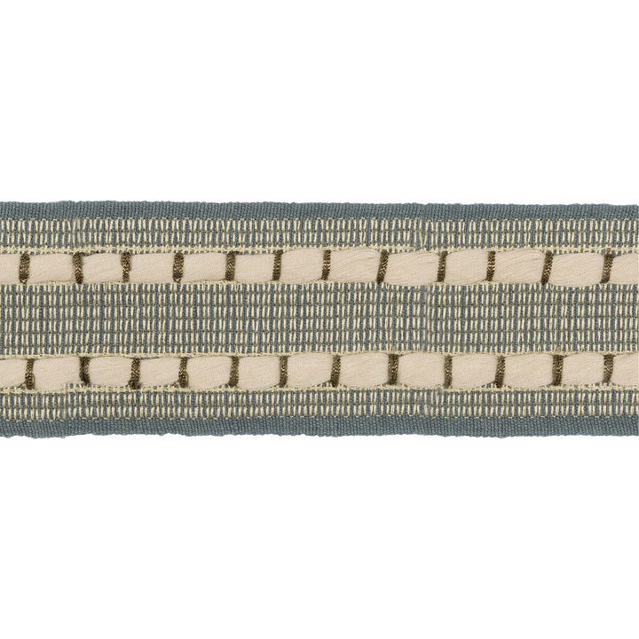 Ramble Tape Indigo by Kravet Design Trim LINHERR HOLLINGSWORTH BOHEME TRIM LINEN - 79%;RAYON - 10%;POLYESTER - 9%;METALLIC - 2% India Horizontal: 1.2 and Vertical: 0.7 2.5 - Fabric Carolina -