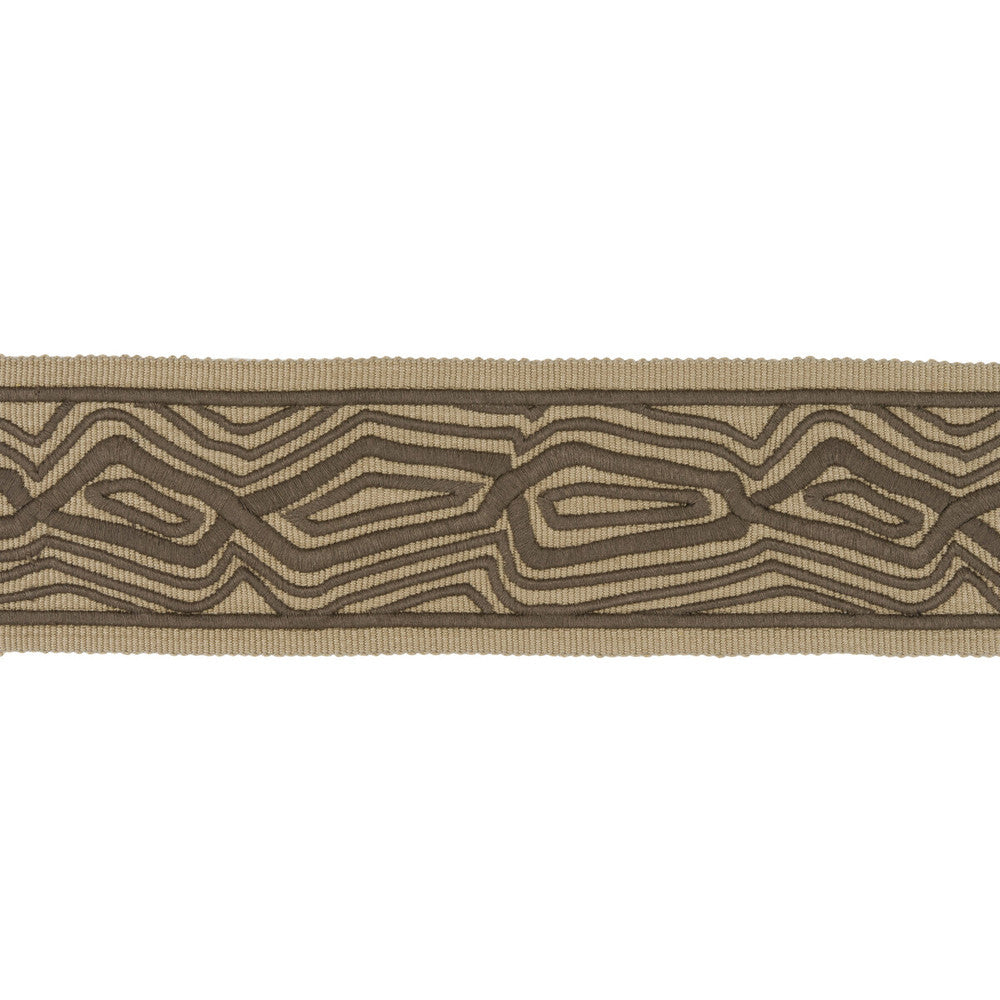 Vertical Vibe Mink by Kravet Design Trim LINHERR HOLLINGSWORTH BOHEME TRIM RAYON - 100% India Horizontal: 2.2 and Vertical: 6.5 2.5 - Fabric Carolina -