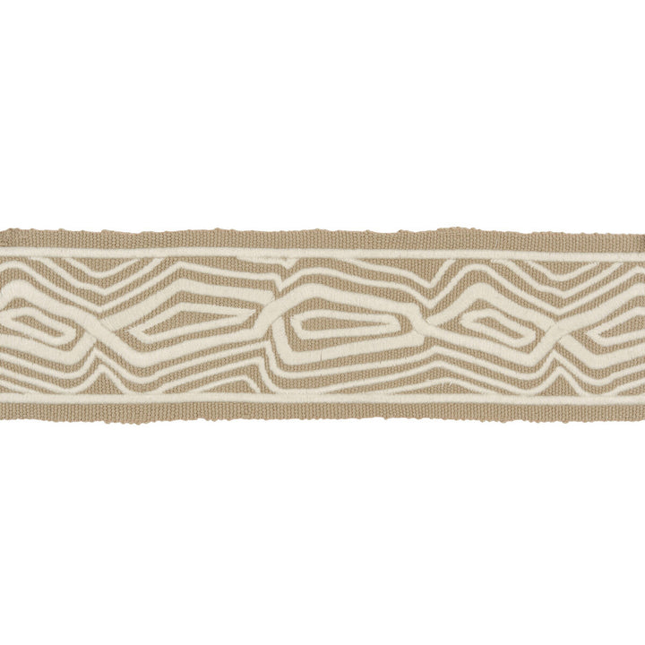 Vertical Vibe Oyster by Kravet Design Trim LINHERR HOLLINGSWORTH BOHEME TRIM RAYON - 100% India - Horizontal: 2.2 and Vertical: 6.5 2.5 - Fabric Carolina -