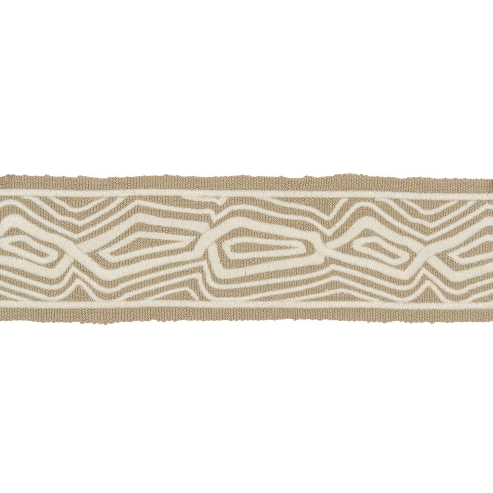 Vertical Vibe Oyster by Kravet Design Trim LINHERR HOLLINGSWORTH BOHEME TRIM RAYON - 100% India Horizontal: 2.2 and Vertical: 6.5 2.5 - Fabric Carolina -