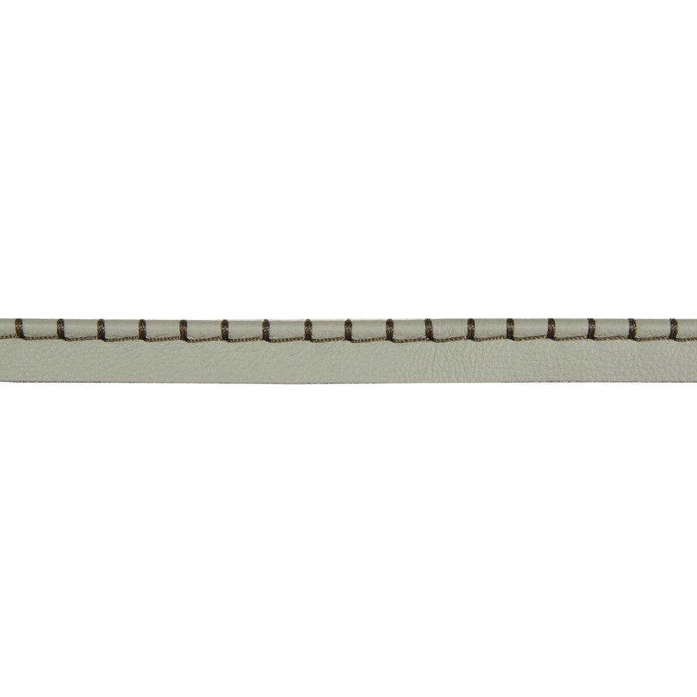 Whip Stitch Cord Steel by Kravet Design Trim LEATHER TRIM COW HIDE - 90%;COTTON - 5%;POLYESTER - 5% Austria Horizontal: and Vertical: 2.5 - Fabric Carolina -