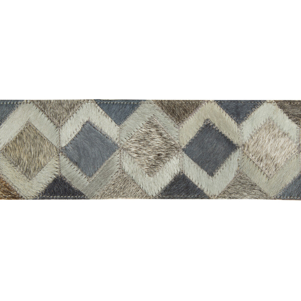 Diamond Hide Steel Grey by Kravet Design Trim LEATHER TRIM COW HIDE - 100% India Horizontal: and Vertical: 3.5 - Fabric Carolina -